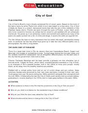 City of God Study Guide: Analysis .